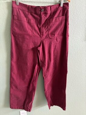 Madewell Emmett Patch Pocket Maroon Pants (30)